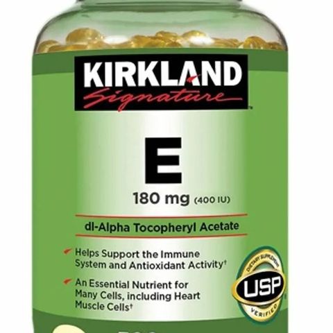 Viên uống Kirkland Vitamin E 400 IU 500 viên Mỹ - Hỗ trợ sức khỏe tim mạch và làm đẹp da tự nhiên