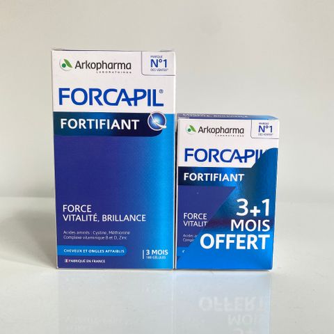 Viên uống hỗ trợ mọc tóc và dưỡng móng Forcapil Arkopharma Pháp - Giải pháp chăm sóc tóc chắc khỏe, giảm rụng, bổ sung Vitamin và khoáng chất.