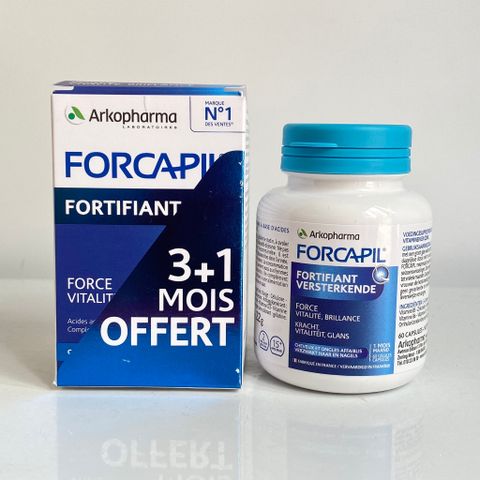 Viên uống hỗ trợ mọc tóc và dưỡng móng Forcapil Arkopharma Pháp - Giải pháp chăm sóc tóc chắc khỏe, giảm rụng, bổ sung Vitamin và khoáng chất.