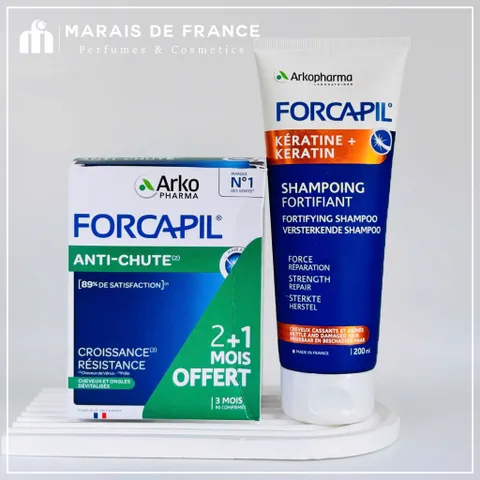 Viên Uống Arkopharma Forcapil Anti-Chute - Giải Pháp Ngăn Rụng Tóc, Kích Thích Mọc Tóc, Dưỡng Tóc Khỏe Mạnh Từ Pháp