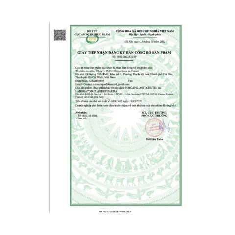 Viên Uống Arkopharma Forcapil Anti-Chute - Giải Pháp Ngăn Rụng Tóc, Kích Thích Mọc Tóc, Dưỡng Tóc Khỏe Mạnh Từ Pháp
