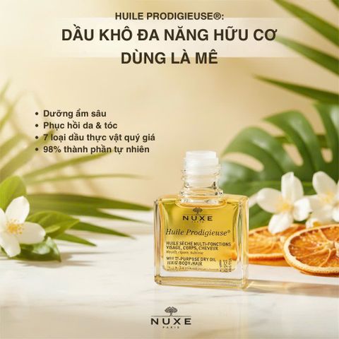 Bộ Sản Phẩm Mini Nuxe Best-Sellers - Tinh Chất Super Serum [10] & Dầu Khô Huile Prodigieuse Dưỡng Da Du Lịch, Chăm Sóc Da Mặt Chính Hãng