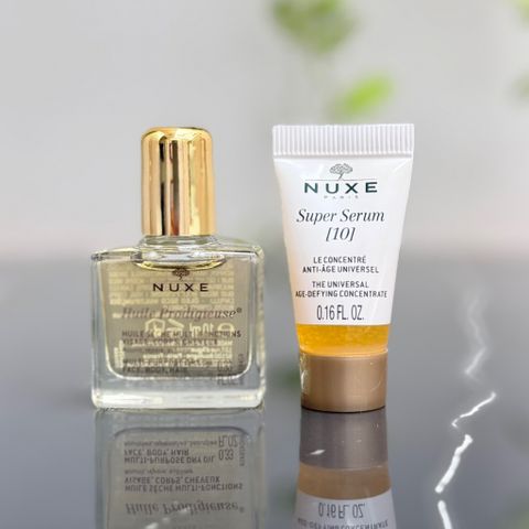 Bộ Sản Phẩm Mini Nuxe Best-Sellers - Tinh Chất Super Serum [10] & Dầu Khô Huile Prodigieuse Dưỡng Da Du Lịch, Chăm Sóc Da Mặt Chính Hãng