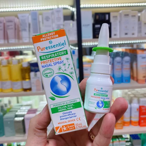 Xịt Mũi Thảo Dược Puressentiel 20ml - Bảo Vệ Hô Hấp Tự Nhiên, Ngăn Dị Ứng, Giảm Nghẹt Mũi, Dưỡng Ẩm Niêm Mạc