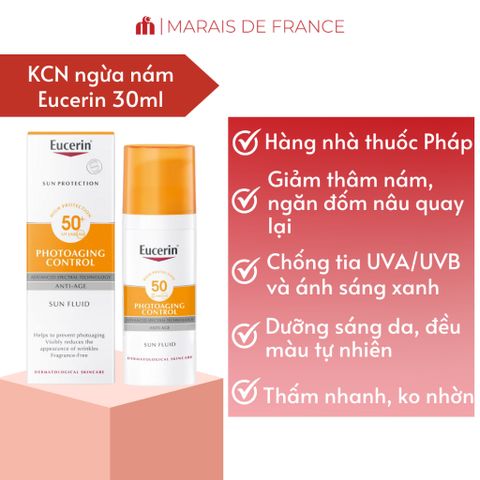 Kem Chống Nắng Eucerin Sun Pigment Control SPF50+ 50ml - Ngăn Ngừa Sạm Nám, Giảm Đốm Nâu, Bảo Vệ Da Toàn Diện