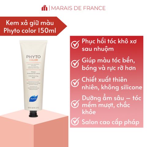 Dầu Xả Dưỡng Tóc Nhuộm Phyto Color Protecting Mask 150ml - Bảo Vệ Màu & Tóc Mềm Mượt, Chiết Xuất Thiên Nhiên Từ Pháp