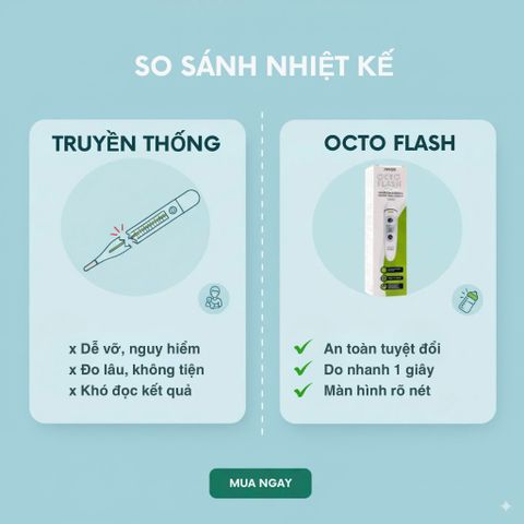 Nhiệt Kế Hồng Ngoại Điện Tử Pass Octo Flash Đo Trán - Đo Nhanh 1 Giây, Màn Hình LED Rõ Ràng, An Toàn và Chính Xác cho Gia Đình, Trẻ Em