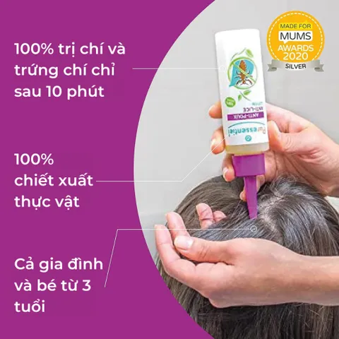 Tinh Chất Diệt Chấy Puressentiel - Giải Pháp Hoàn Toàn Cho Mái Tóc Khỏe Mạnh, An Toàn, Hiệu Quả Chỉ Trong 10 Phút - 100ml