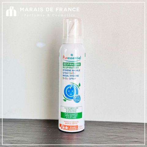Xịt Rửa Mũi Puressentiel Baby 100ml - Nước Biển & Lô Hội Dưỡng Ẩm Dịu Nhẹ Cho Trẻ Sơ Sinh 0+ Tháng