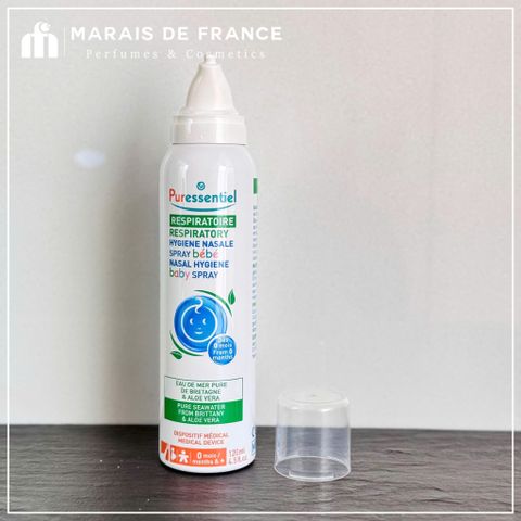 Xịt Rửa Mũi Puressentiel Baby 100ml - Nước Biển & Lô Hội Dưỡng Ẩm Dịu Nhẹ Cho Trẻ Sơ Sinh 0+ Tháng
