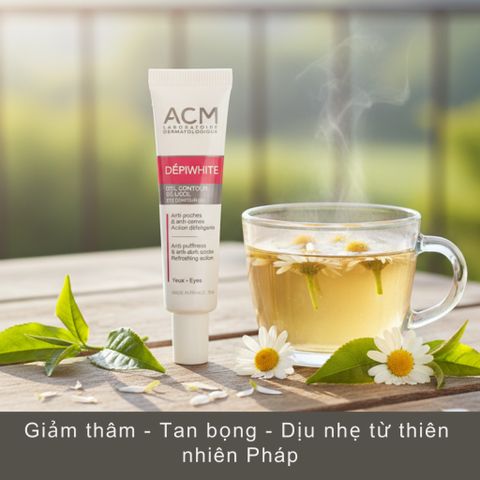 Gel Dưỡng Mắt ACM Depiwhite 15ml - Giảm Thâm Quầng, Bọng Mắt, Phù Hợp Da Nhạy Cảm - Dược Mỹ Phẩm Pháp