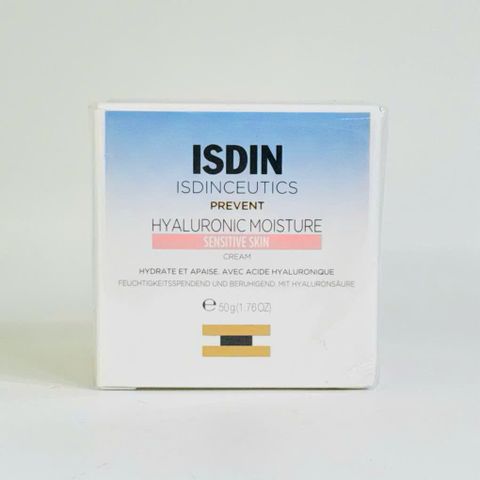 Tester Kem Dưỡng Ẩm Isdinceutics Hyaluronic Moisture Sensitive 50g - Dành Cho Da Nhạy Cảm, Cấp Ẩm & Phục Hồi Da, Chất Kem Nhẹ Thoáng Mát