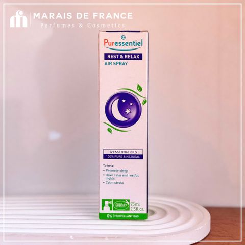Xịt Tinh Dầu Ngủ Ngon Puressentiel Sommeil 75ml - 12 Tinh Dầu Thiên Nhiên Thư Giãn Ngủ Sâu An Toàn Cho Người Lớn & Trẻ Em