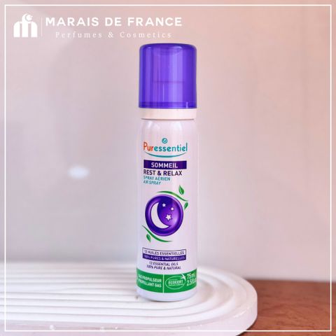 Xịt Tinh Dầu Ngủ Ngon Puressentiel Sommeil 75ml - 12 Tinh Dầu Thiên Nhiên Thư Giãn Ngủ Sâu An Toàn Cho Người Lớn & Trẻ Em