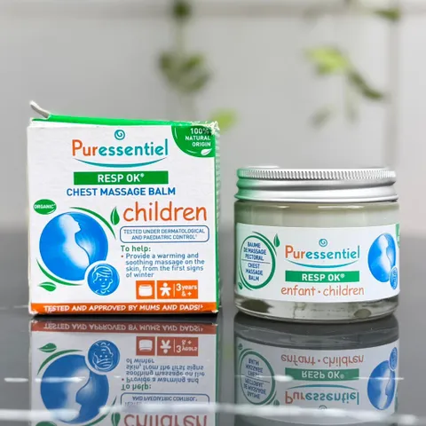 Dầu Xoa Ngực Puressentiel Resp’OK Trẻ Em 60ml – Giảm Ho, Cảm Lạnh Với Tinh Dầu Thiên Nhiên An Toàn Cho Bé