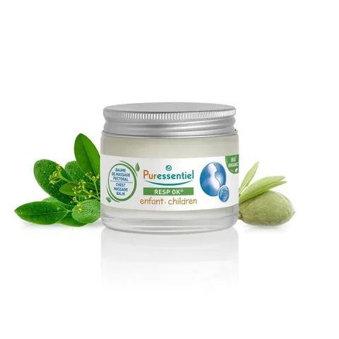 Dầu Xoa Ngực Puressentiel Resp’OK Trẻ Em 60ml – Giảm Ho, Cảm Lạnh Với Tinh Dầu Thiên Nhiên An Toàn Cho Bé