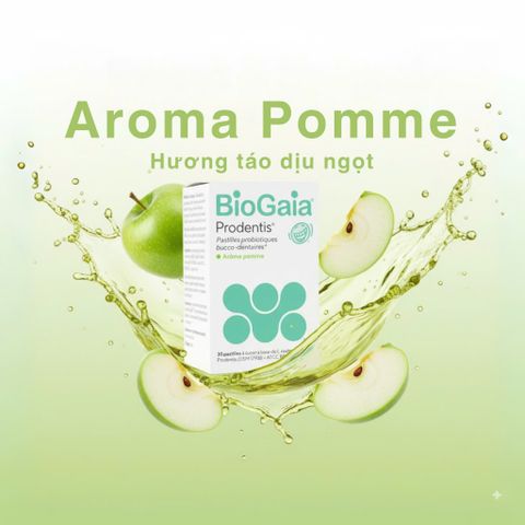BioGaia Prodentis - Viên Ngậm Lợi Khuẩn Thơm Miệng Chăm Sóc Răng Miệng (30 Viên) - Hương Vị Táo & Bạc Hà Tươi Mát