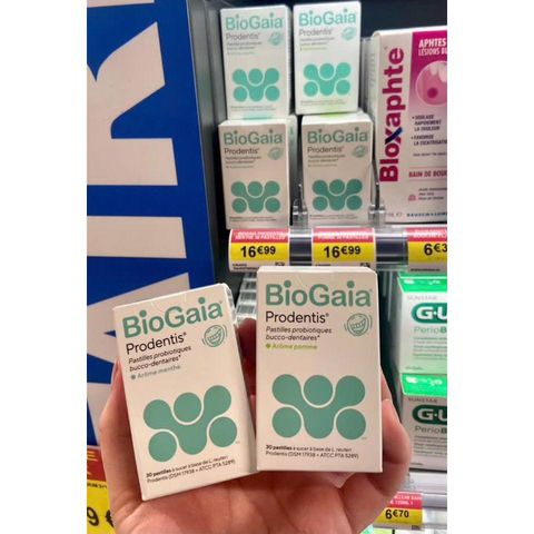 BioGaia Prodentis - Viên Ngậm Lợi Khuẩn Thơm Miệng Chăm Sóc Răng Miệng (30 Viên) - Hương Vị Táo & Bạc Hà Tươi Mát