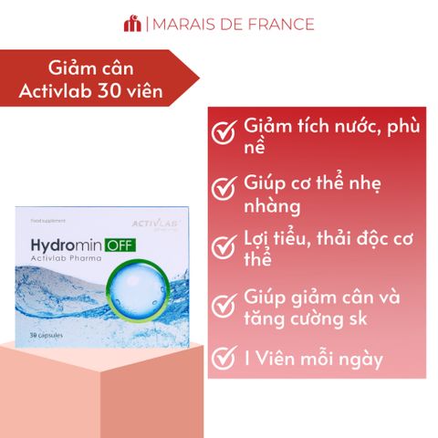Viên uống Hydromin OFF hỗ trợ giảm tích nước thanh lọc cơ thể 30 viên
