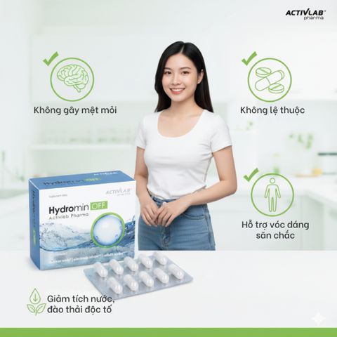 Viên uống Hydromin OFF hỗ trợ giảm tích nước thanh lọc cơ thể 30 viên