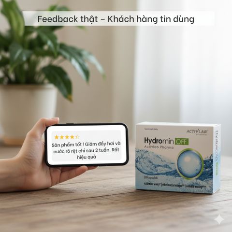 Viên uống Hydromin OFF hỗ trợ giảm tích nước thanh lọc cơ thể 30 viên