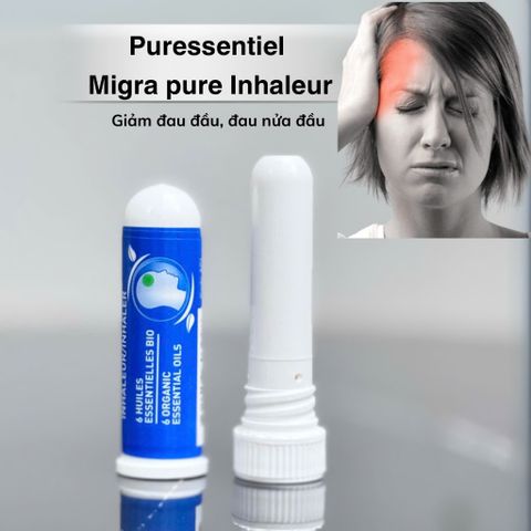 Ống Hít Giảm Đau Đầu Puressentiel Migra Pure - 6 Tinh Dầu Hữu Cơ Thư Giãn, Giảm Căng Thẳng, Tiện Lợi Mang Theo