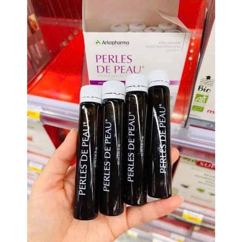 Arkopharma Perles De Peau Radiance Collagen 5000mg – Nước Uống Đẹp Da Pháp (Hộp 10 Ống)