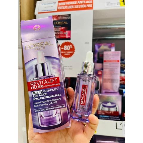Serum L'Oreal Revitalift 1.5% Hyaluronic Acid 30ml - Cấp Ẩm, Chống Lão Hóa, Làm Sáng Da - Phù Hợp Mọi Loại Da