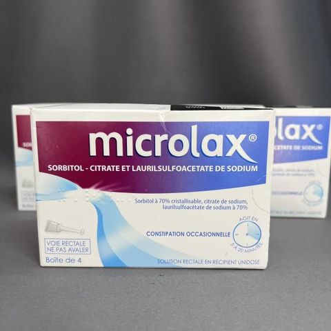 Thải độc đại tràng, giảm táo bón Microlax Sorbitol Citrate và Sodium Laurilsufoacetate - 4 ống