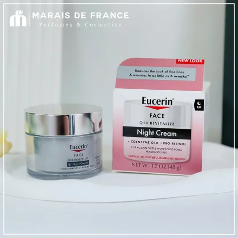 Kem Dưỡng Eucerin Q10 Anti-Wrinkle 48g - Chống Nhăn, Cấp Ẩm, Duy Trì Thanh Xuân Cho Da Nhạy Cảm, Chính Hãng Tại Chiaki
