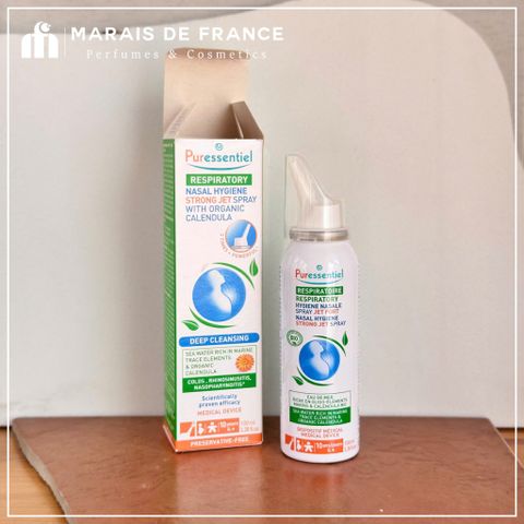 Xịt Rửa Mũi Puressentiel 100ml - Nước Biển và Hoa Cúc Bio, Giảm Nghẹt Mũi An Toàn, Không Cồn, Dành Cho Người Nhạy Cảm