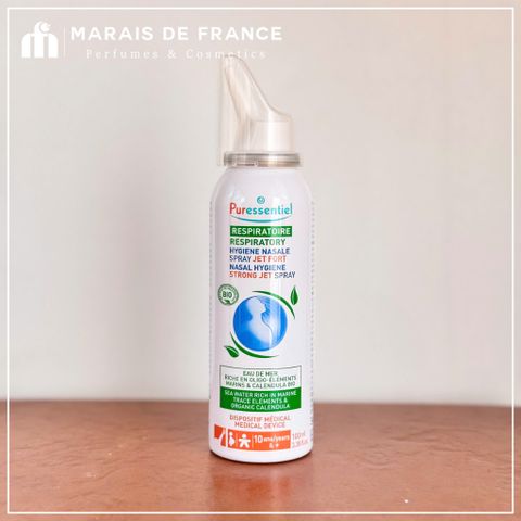 Xịt Rửa Mũi Puressentiel 100ml - Nước Biển và Hoa Cúc Bio, Giảm Nghẹt Mũi An Toàn, Không Cồn, Dành Cho Người Nhạy Cảm