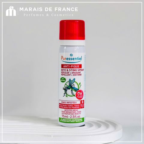 Puressentiel Xịt Chống Muỗi Thiên Nhiên 75ml - Chống Muỗi & Làm Dịu Da, An Toàn Cho Gia Đình, Hiệu Quả Lên Đến 7 Giờ