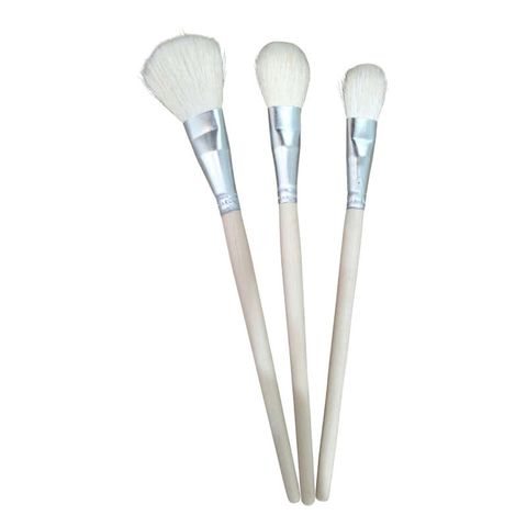 Bộ 3 cọ lông thỏ dùng quét keo phủ - Dụng cụ vệ sinh và dặm vàng cho hoạ sĩ và thợ thi công