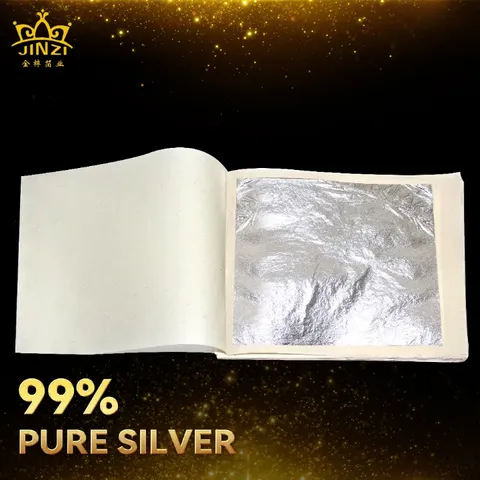 500 Lá bạc thật kích thước lá 11cm dùng trang trí thực phẩm, đồ ăn uống, spa 423259