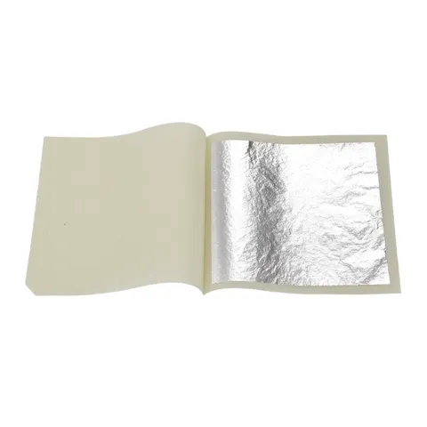 500 Lá bạc thật kích thước lá 11cm dùng trang trí thực phẩm, đồ ăn uống, spa 423259