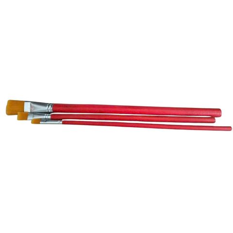 Bộ 3 Cọ Chổi Cước Cán Đỏ Quét Keo Phủ & Vệ Sinh - Dặm Vàng Siêu Tiện Lợi cho Công Việc Hàng Ngày