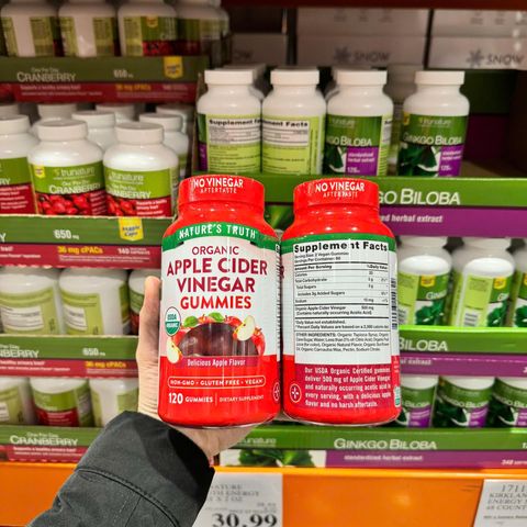 Kẹo dẻo giảm cân giấm táo Apple Cinder Vinegar 120 viên - Hỗ trợ đốt cháy mỡ thừa, kiểm soát cân nặng hiệu quả