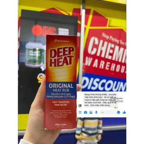 Kem xoa bóp giảm đau Deep Heat Original 140g - Giảm đau nhanh, cảm giác mát lạnh, hiệu quả cho nhức mỏi cơ và khớp