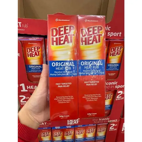 Kem xoa bóp giảm đau Deep Heat Original 140g - Giảm đau nhanh, cảm giác mát lạnh, hiệu quả cho nhức mỏi cơ và khớp