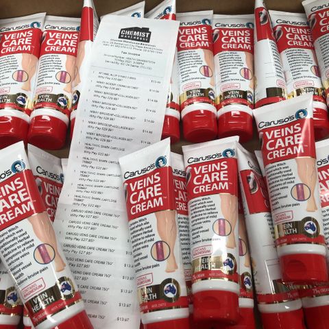 Kem bôi hỗ trợ giãn tĩnh mạch Caruso’s Veins Clear Cream Úc 100g