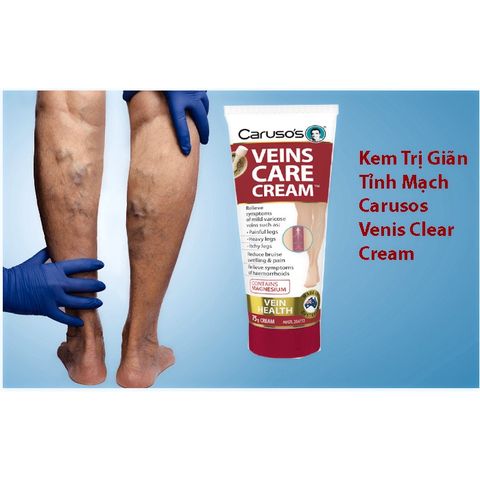Kem bôi hỗ trợ giãn tĩnh mạch Caruso’s Veins Clear Cream Úc 100g