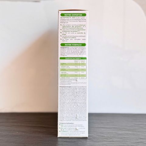 Nước Uống Giảm Mỡ Superdiet Actimincyl Bio - Hỗ Trợ Đốt Mỡ, Săn Chắc Vòng Eo - Hộp 20 Ống Hữu Cơ từ Pháp