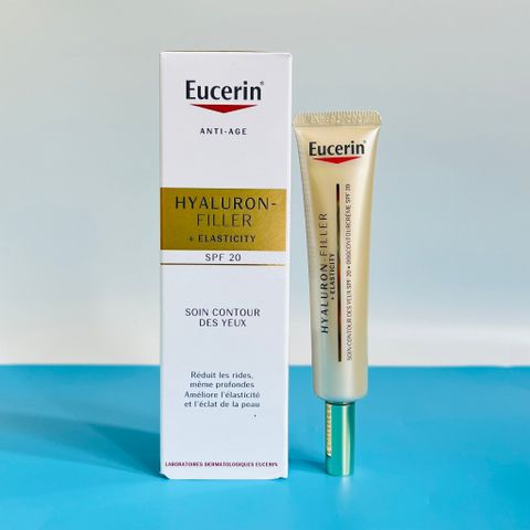 Kem Dưỡng Mắt Eucerin Hyaluron-Filler + Elasticity SPF20 15ml - Giảm Nếp Nhăn, Cải Thiện Đàn Hồi Da Mặt