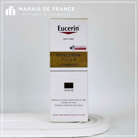 Tinh Chất Eucerin Hyaluron-Filler + Elasticity 3D Serum 30ml - Giảm Nếp Nhăn & Mờ Đốm Nâu cho Da Lão Hóa, Căng Mịn Rạng Rỡ
