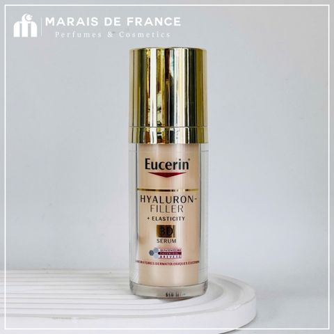 Tinh Chất Eucerin Hyaluron-Filler + Elasticity 3D Serum 30ml - Giảm Nếp Nhăn & Mờ Đốm Nâu cho Da Lão Hóa, Căng Mịn Rạng Rỡ