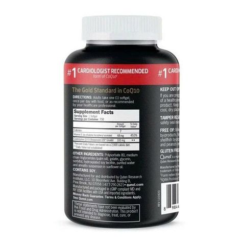 Viên Uống Hỗ Trợ Tim Mạch Qunol Ultra CoQ10 100mg - Giải Pháp Chống Đột Quỵ, Tăng Cường Sức Khỏe Tim Mạch, 180 Viên
