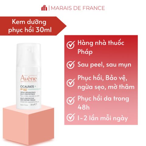 Kem Bảo Vệ & Phục Hồi Da Avène Cicalfate+ SPF50+ - Chống Nắng, Dưỡng Ẩm, Làm Dịu Da Nhạy Cảm, Phục Hồi Tổn Thương Da