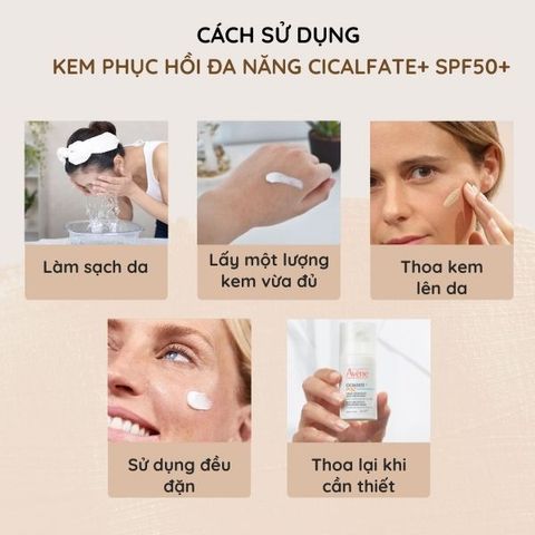 Kem Bảo Vệ & Phục Hồi Da Avène Cicalfate+ SPF50+ - Chống Nắng, Dưỡng Ẩm, Làm Dịu Da Nhạy Cảm, Phục Hồi Tổn Thương Da