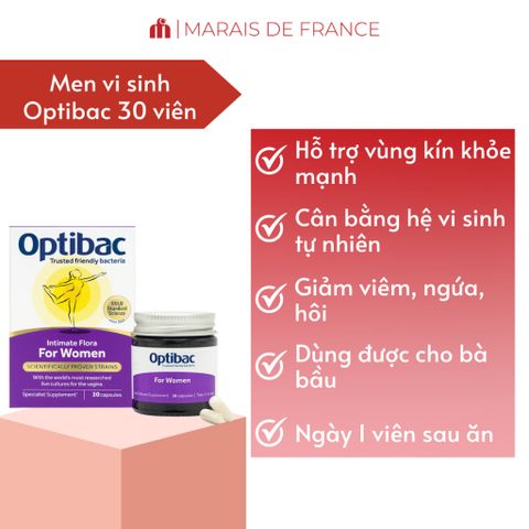 Viên Uống Men Vi Sinh Optibac For Women - Bổ Sung Lợi Khuẩn Cân Bằng Tốt Cho Phụ Nữ, Hỗ Trợ Sức Khỏe Vùng Kín